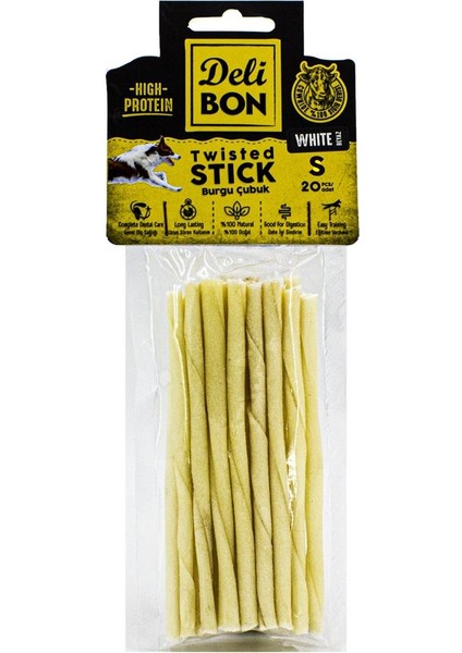 Deri Burgu Çubuk 20 Adet Beyaz