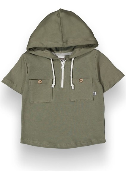 Kot Pantolonlu Kısa Kollu Kapşonlu Erkek Çocuk 2'li Takım - 3-6 Yaş - 2093 fırsatları
