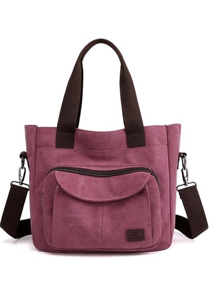 Büyük Kapasiteli Bayan Çanta 2023 Yeni Stil Kanvas Çanta Kadın Çantası Banliyö El Çantası (Yurt Dışından)