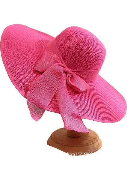 Yaz Güneş Şapkası Bayanlar Plaj Şapkası Büyük Kenar Uv Güneşlik Şapkası (Yurt Dışından)