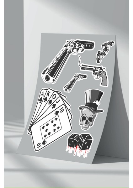 Gun&gambling Sticker Seti