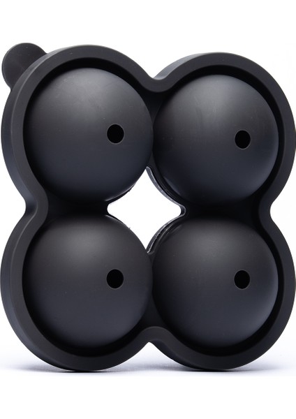 Shot Küre Top Luxury Buz Kalıbı 4 lü Siyah 16 x 15 x 7 cm