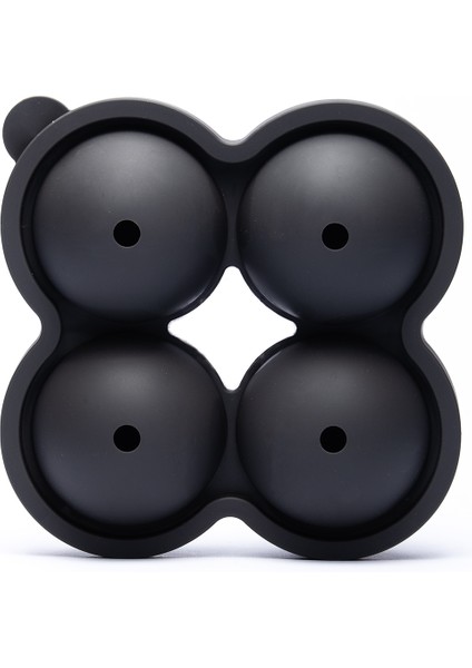 Shot Küre Top Luxury Buz Kalıbı 4 lü Siyah 16 x 15 x 7 cm