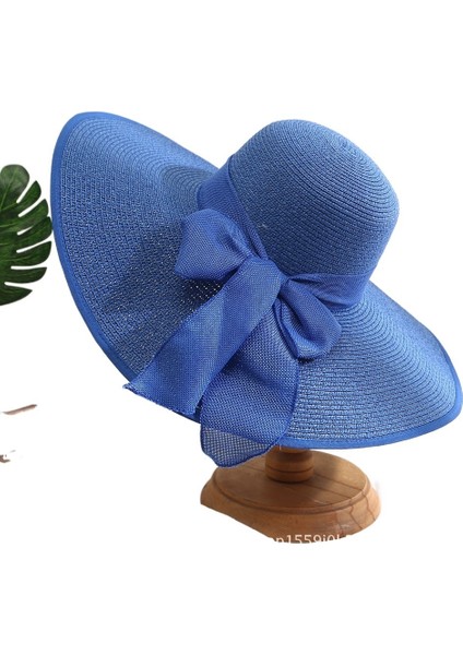 Yaz Güneş Şapkası Bayanlar Plaj Şapkası Büyük Kenar Uv Güneşlik Şapkası (Yurt Dışından)