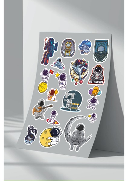 Astronot Uzay Sticker Seti (24)