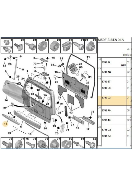 Bagaj Çıtası Partner (BPE310004-8742L2)