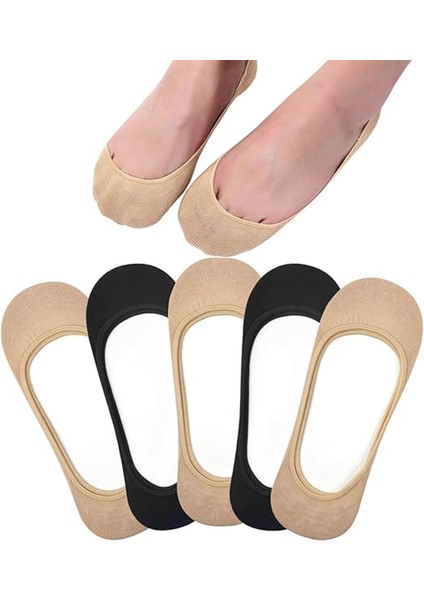 6lı Kadın Pamuklu Ince Mini Görünmez Suba Çorap