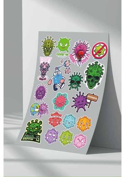 Komik Virüs Sticker Seti