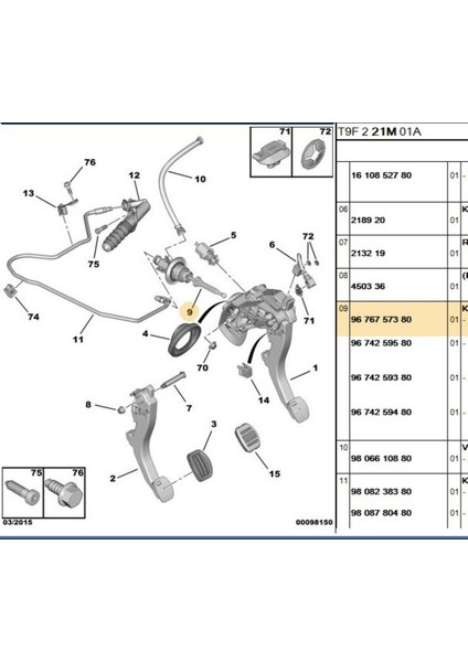 Debriyaj Üst Merkezi 308 (9676757380-8049.18)