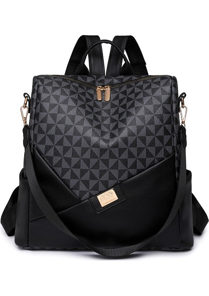 Büyük Kapasiteli Baskılı Moda Sırt Çantası Çok Yönlü Hafif Rahat Seyahat Sırt Çantası Kadın Çantası (Yurt Dışından)