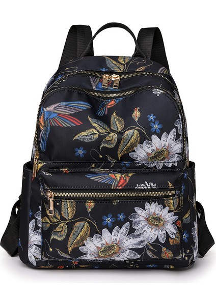 Büyük Kapasiteli Baskılı Sırt Çantası, Gündelik Kadın Sırt Çantası, Taze Kontrast Renkler, Çok Yönlü ve Modaya Uygun Seyahat Çantası (Yurt Dışından)