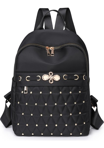 Moda Perçin Sırt Çantası Büyük Kapasiteli Kadın Sırt Çantası Rahat Seyahat Çok Amaçlı Seyahat Sırt Çantası (Yurt Dışından)