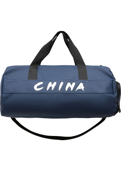 Kore Tarzı Büyük Kapasiteli Seyahat Çantası, Islak ve Kuru Ayırma Crossbody Spor Spor Çantası Sırt Çantası Kısa Yolculuk Bagaj Çantası (Yurt Dışından)