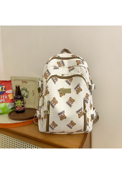 2024 Yeni Niş Basit Sırt Çantası Üniversite Öğrencisi Okul Çantası Orman Pamuk Onaylı Iyi Görünümlü Seyahat Sırt Çantası (Yurt Dışından)