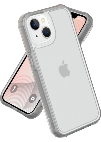 iPhone 14 Plus Kılıf Için Tpu+Pc Cilt Dostu Dokunmatik Mat Telefon Kapağı-Şeffaf (Yurt Dışından)