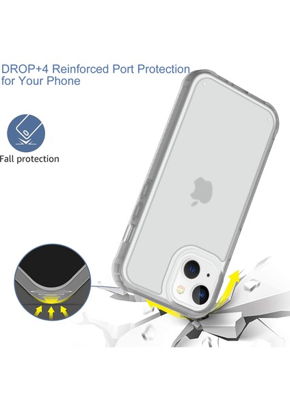 iPhone 14 Plus Kılıf Için Tpu+Pc Cilt Dostu Dokunmatik Mat Telefon Kapağı-Şeffaf (Yurt Dışından) modelleri