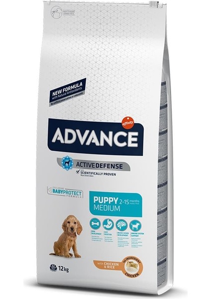 Puppy Orta Irk Tavuklu Yavru Köpek Maması 12 kg