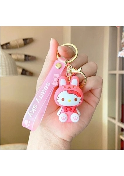 Sanrio Karikatür Hayvanlar Hello Kitty Kuromi Kolye Anahtarlık Anahtarlık Anime Aksiyon Figürleri Koleksiyon Model Oyuncaklar Takı Hediyeler (Yurt Dışından)
