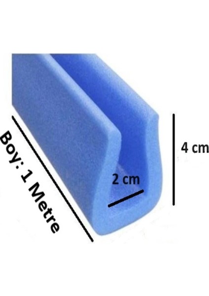 U20 100 cm 50 Adet Polietilen Köşe Kenar Koruyucu Sünger Profil