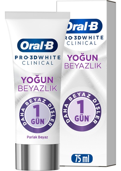 Pro 3D White Clinical Yoğun Beyazlık Parlak Beyaz Diş Macunu 75 ml