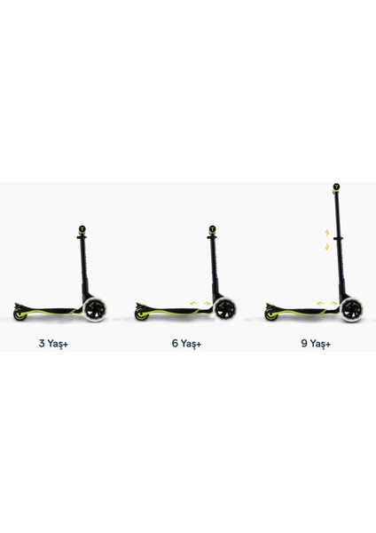 Xtend 3 Aşamalı Büyüyebilen Çocuk Scooterı (3-12 Yaş) - Lime