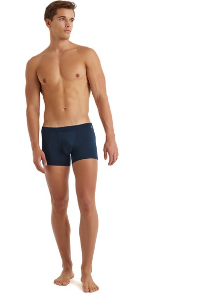 Erkek Modal Elastan Boxer Silver 9310 - Lacivert