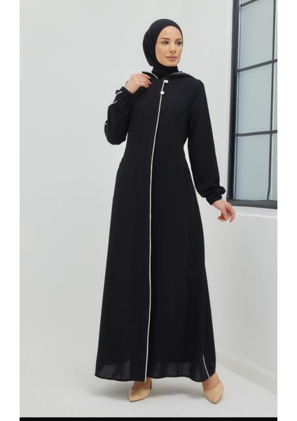 Miray Kadın Lüx Krep Kumaş Kapüşonlu Ferace