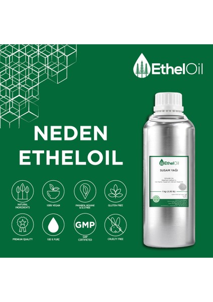 Susam Sabit Yağı - Etheloil 1 kg Sabit Yağ