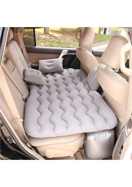 Megamus AB167 Araba ve Kamp Şişme Yatağı Çanta Elektrikli Pompa Tamir Kiti ve Yastıklı Yatak Seti (Yurt Dışından)