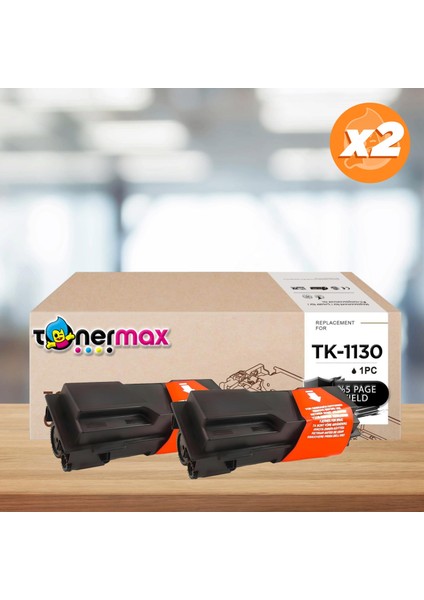 Kyocera Mita TK-1130 Muadil Toner 2'li Avantaj Paket / Ecosys M2030 / M2530 / FS1030 / FS1130