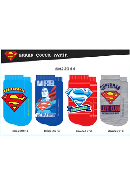 Erkek Çocuk Superman Patik Çorap 22144