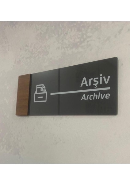 Wooden Serisi (Arşiv) Ofis Kapı Isimliği Yönlendirme Tabelası