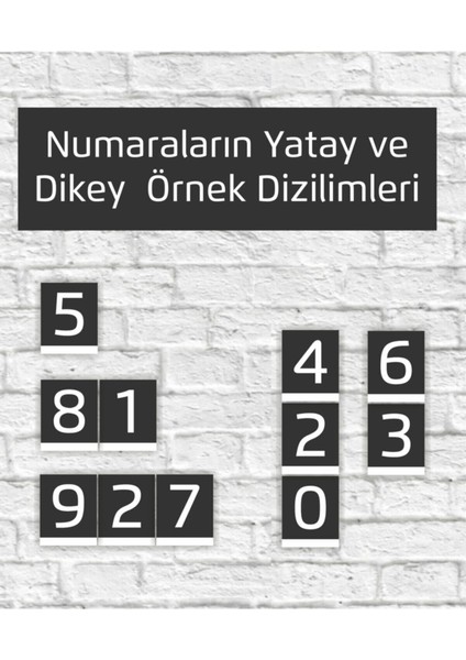 Pleksi Dikey Kapı Numarası
