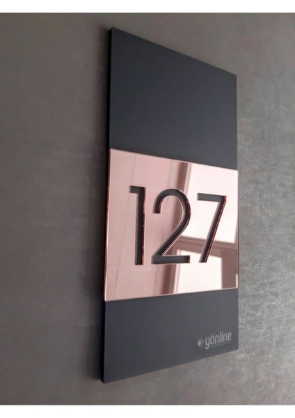 Luxury Rosegold Mirror Serisi Kapı Numarası modelleri