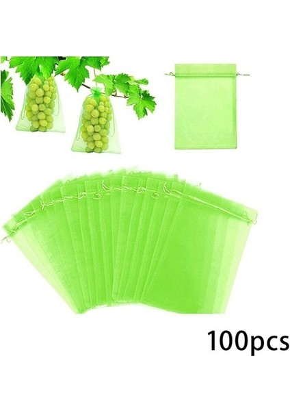 Decisive 100 Adet Üzüm Koruyucuları Ipli Meyve Örgü Çanta Koruyucu Organze Hediye Keseleri (Yurt Dışından)