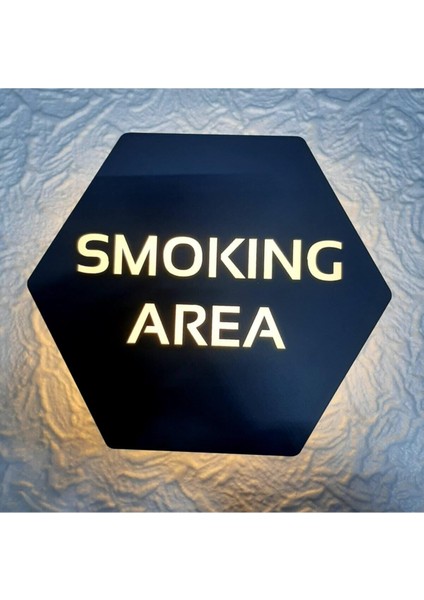 Black Honeycomb Serisi Işıklı Sigara Içme Alanı Yönlendirme Tabelası fiyatları