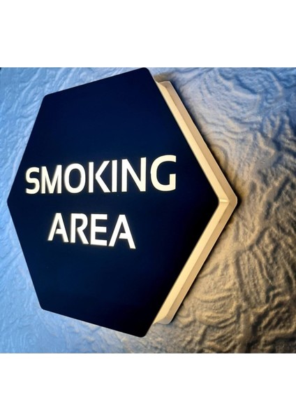 Black Honeycomb Serisi Işıklı Sigara Içme Alanı Yönlendirme Tabelası modelleri