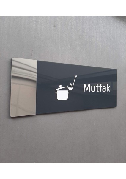Aynalı Klasik Seri Mutfak Kapı Isimliği