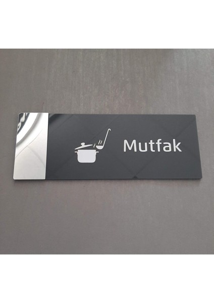 Aynalı Klasik Seri Mutfak Kapı Isimliği