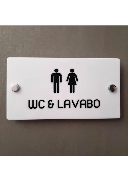 White Pearl Serisi Wc Yönlendirme Tabelası