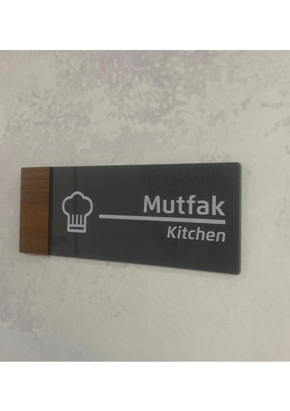 Wooden Serisi Mutfak Yönlendirme Tabelası