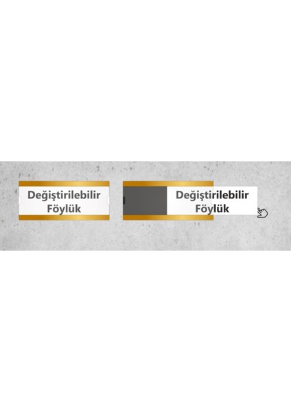 Özel Kampanya 10 Lu Paket Değiştirilebilir Kapı Isimliği Gold Seri Özel Tasarım