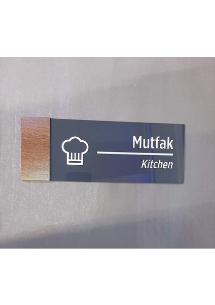 Wooden Serisi Mutfak Yönlendirme Tabelası