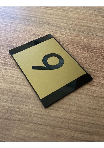Minimal Gold Tasarım Apartman Numarası