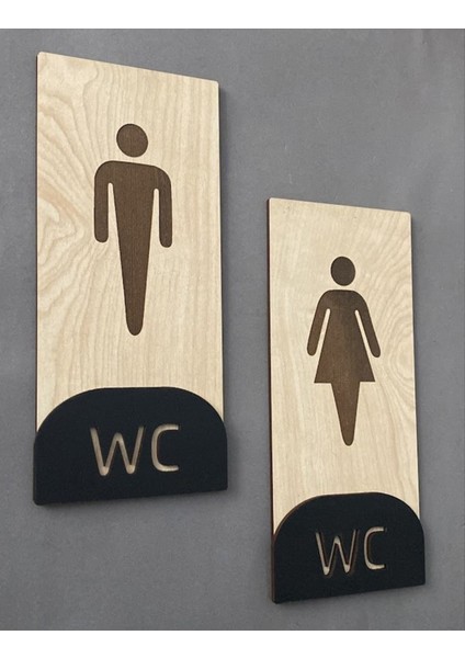 Meşe Serisi Natural Dikey Wc Yönlendirme Seti