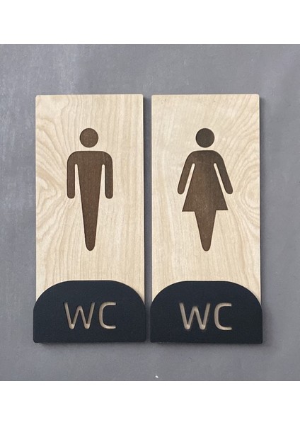 Meşe Serisi Natural Dikey Wc Yönlendirme Seti