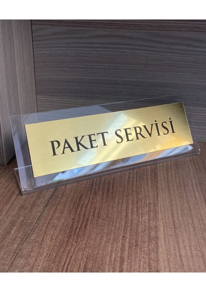 Paket Servisi Pleksi Masaüstü Isimlik