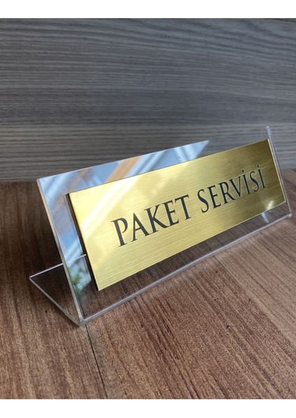 Paket Servisi Pleksi Masaüstü Isimlik
