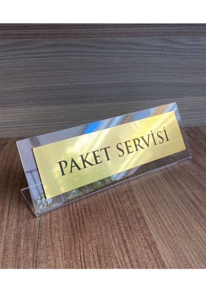 Paket Servisi Pleksi Masaüstü Isimlik