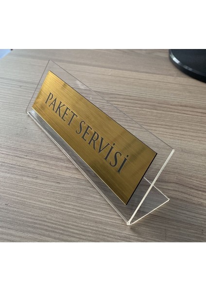 Paket Servisi Pleksi Masaüstü Isimlik
